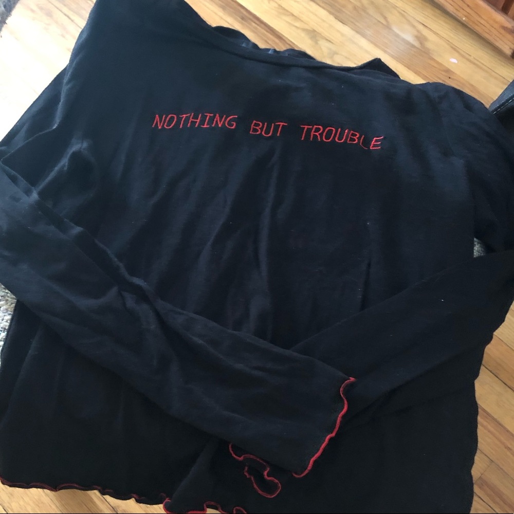 Long sleeve shirt with graphics